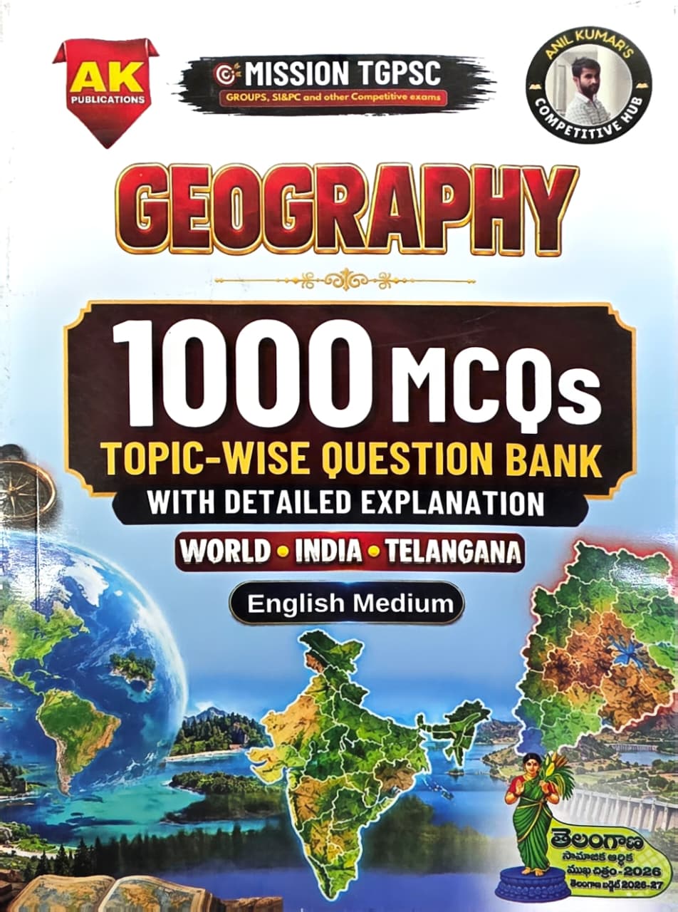E/M)AK PUBLICATIONS(MISSION TGPSC) INDIAN GEOGRAPHY 1000 MCQ WITH SOLUTIONS